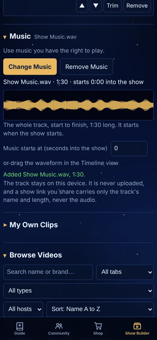 Add your music